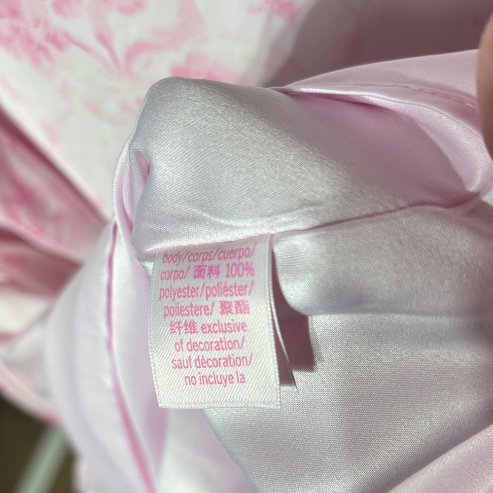 Victoria’s Secret pink x loveshackfancy satin ruffle midi dress coquette floral - Picture 9 of 9